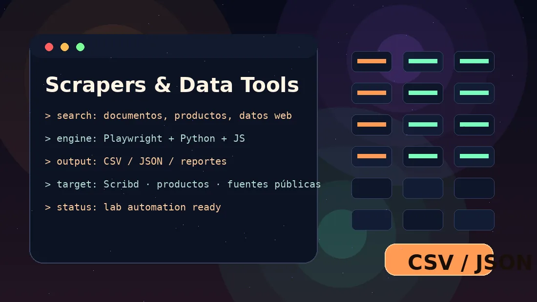 Visual de Scrapers y herramientas de extracción de datos